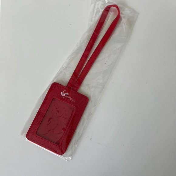 VIRGIN Travel Set: Silk Sleep Mask & Luggage Tag NWOT - Picture 3 of 4